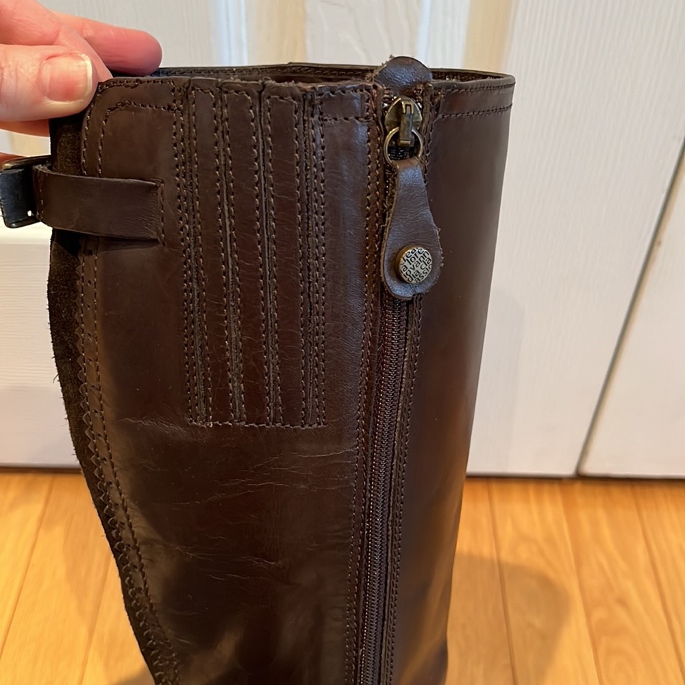 Fabianelli Italian Crafted Leather Knee High Heeled Boots Size 38 - Picture 8 of 11